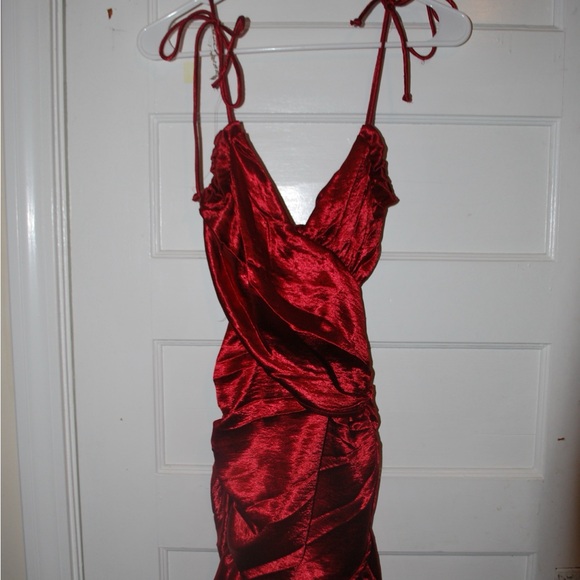 Skylar + Madison Shimmering Red Dress - Picture 1 of 3